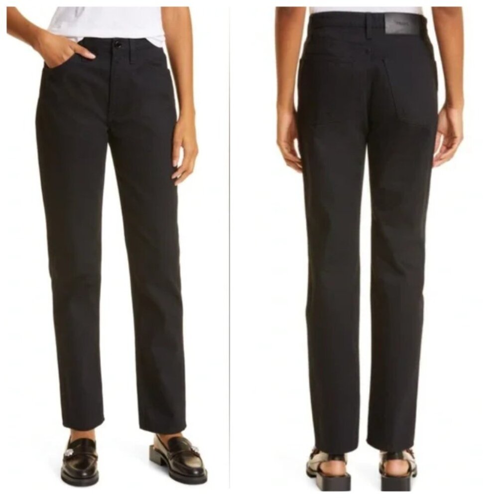 FRAME Le Italien High Waist Straight Leg Jeans‎ Noir,Black,Size 27,NWT